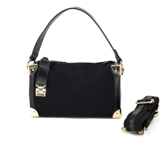 Handbags - Canvas and Denim Pouch